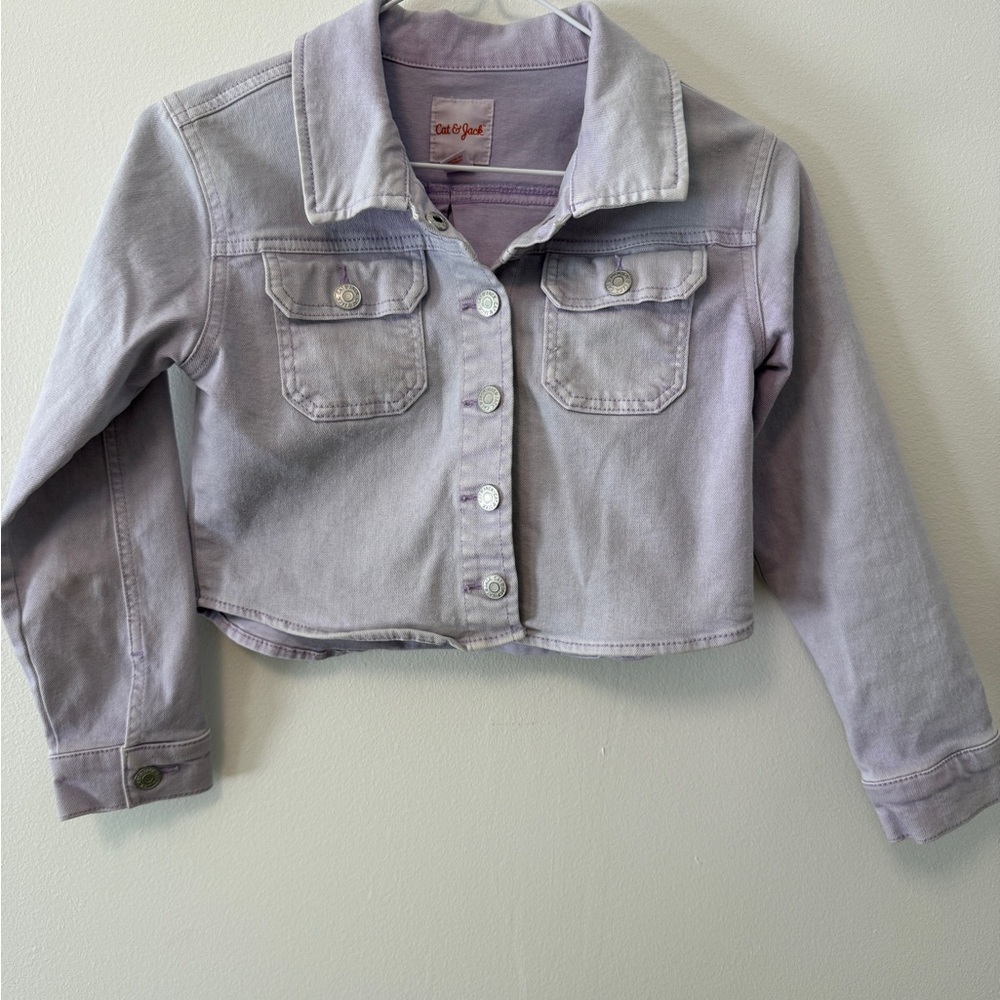Cat & Jack Purple Cropped Jean Jacket